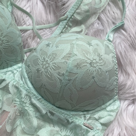 VS PINK • Silver Stars Strappy Lace Push-up Bra - Picture 8 of 10